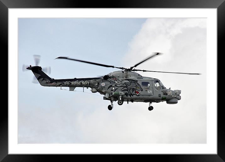 RN Helecopter Framed Mounted Print by Brian Beckett