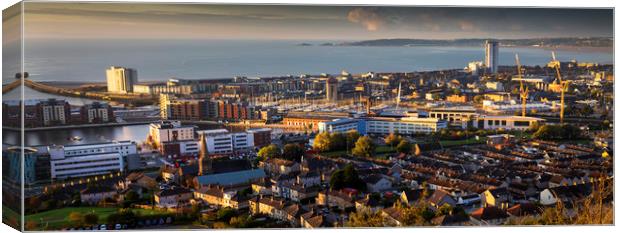 Swansea city South Wales Canvas Print by Leighton Collins