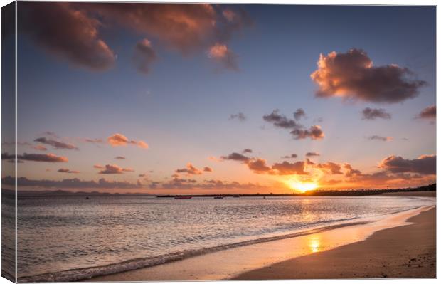 The Sun sets at Playa Dorada Canvas Print by Naylor's Photography