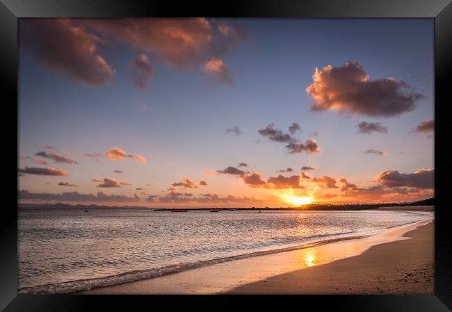 The Sun sets at Playa Dorada Framed Print by Naylor's Photography