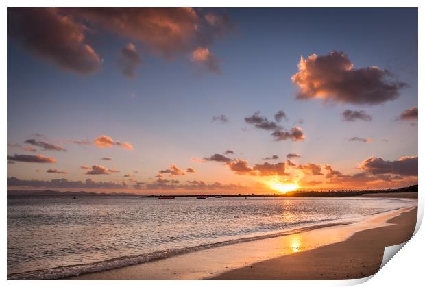 The Sun sets at Playa Dorada Print by Naylor's Photography