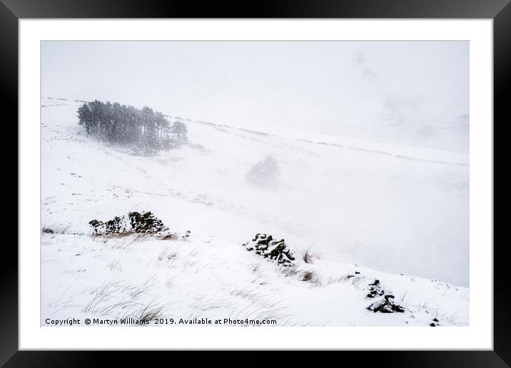 Peak District Snowstorm Framed Mounted Print by Martyn Williams