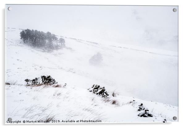 Peak District Snowstorm Acrylic by Martyn Williams