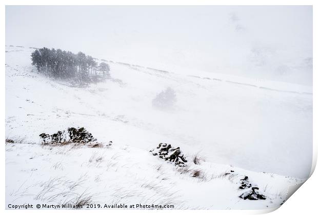 Peak District Snowstorm Print by Martyn Williams