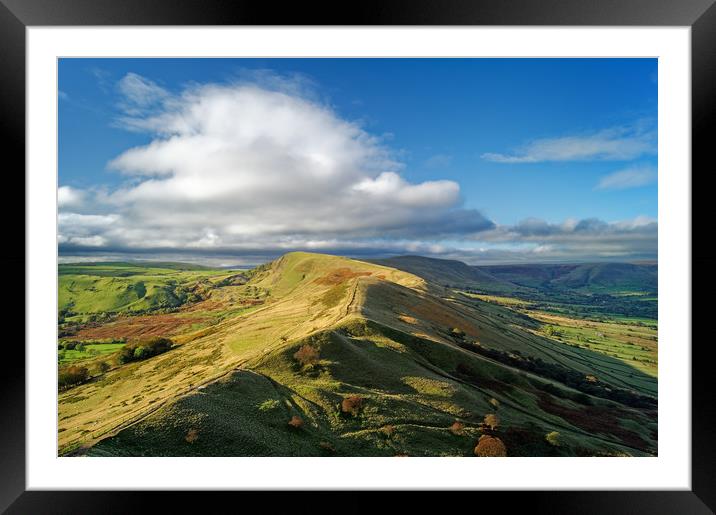 The Great Ridge from Back Tor                      Framed Mounted Print by Darren Galpin
