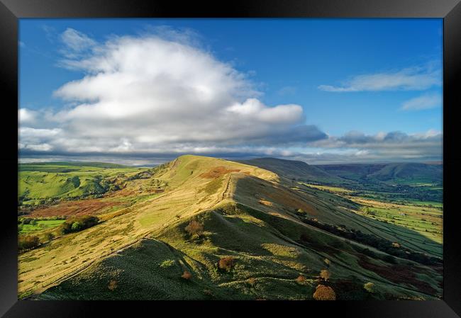 The Great Ridge from Back Tor                      Framed Print by Darren Galpin
