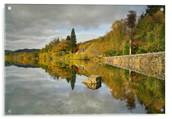 Loch Ard in Autumn Acrylic by JC studios LRPS ARPS