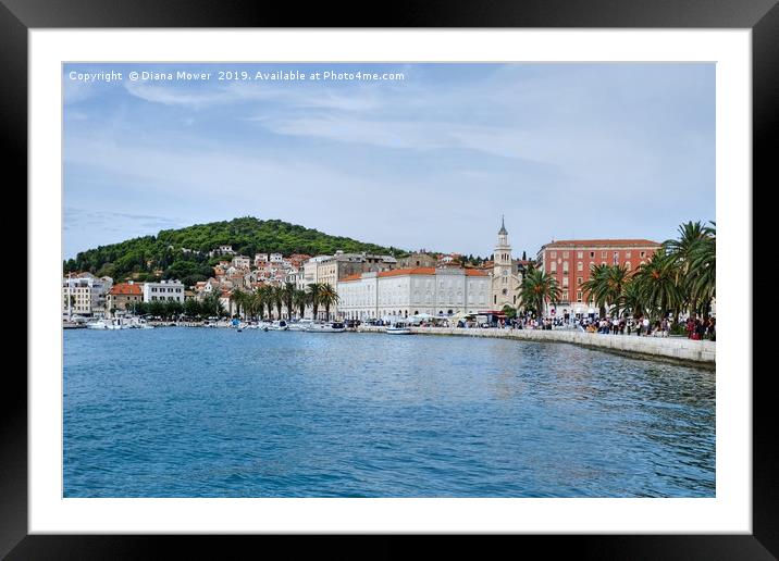Split Croatia Framed Mounted Print by Diana Mower