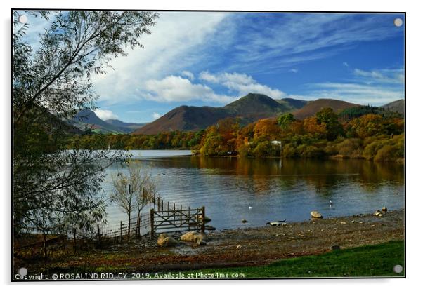 "Autumn morning across Derwentwater" Acrylic by ROS RIDLEY