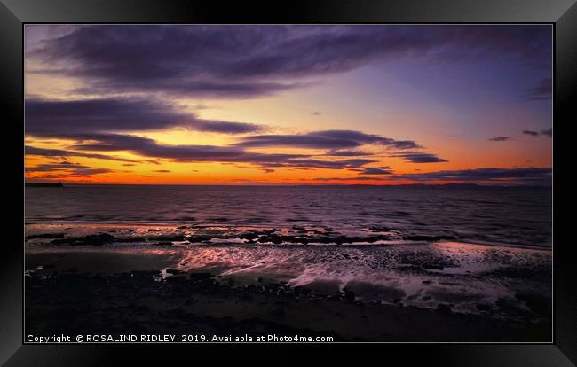 "Sunset on the Solway Firth" Framed Print by ROS RIDLEY