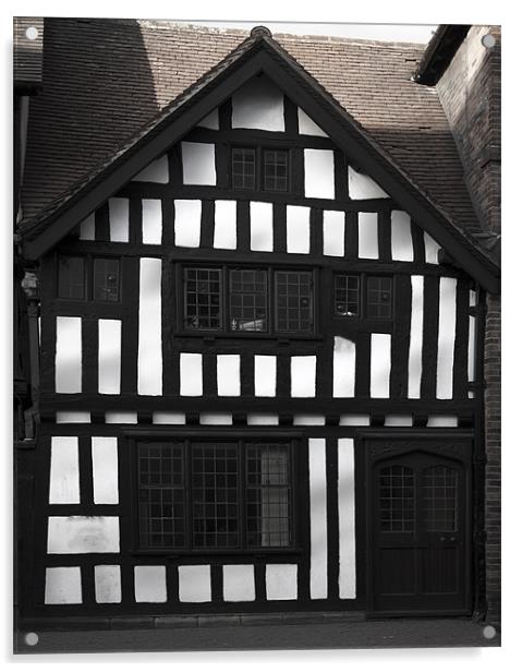 Timber Framed House - Stratford-Upon-Avon Acrylic by Peter Elliott 