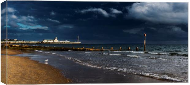 Bournemouth Pier Dorset Canvas Print by Maggie McCall