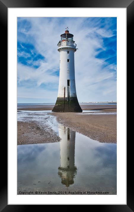 New Brighton Lighthouse Wirral Framed Mounted Print by Kevin Smith