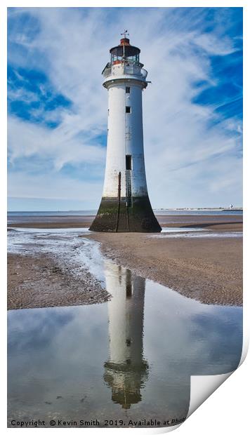 New Brighton Lighthouse Wirral Print by Kevin Smith