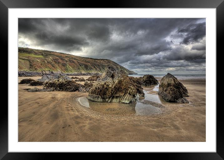 A Winter's Paradise at Putsborough Beach Framed Mounted Print by Mike Gorton