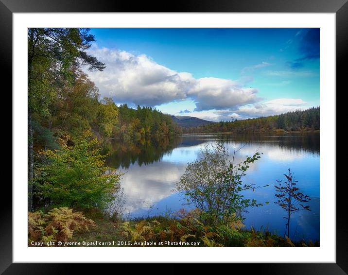 Loch Drunkie in Autumn, Trossachs, Scotland Framed Mounted Print by yvonne & paul carroll