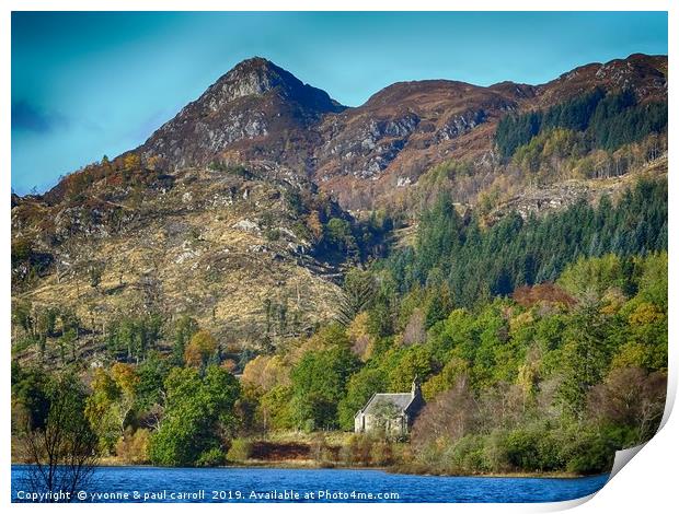 Ben Ann and Loch Achray in Autumn, Trossachs NP Print by yvonne & paul carroll