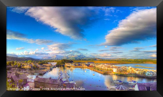 Sunset at Porthmadog Framed Print by Catchavista 