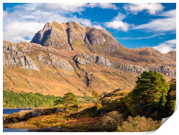 Slioch Mountain, Scotland. Print by Colin Allen