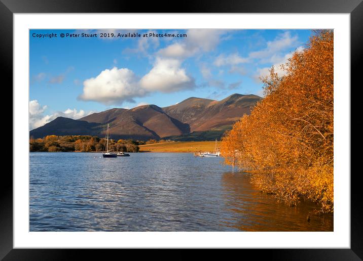 Autumnal Skiddaw Framed Mounted Print by Peter Stuart
