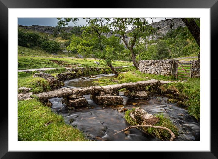 Low Bridge in Malham Cove Framed Mounted Print by George Robertson