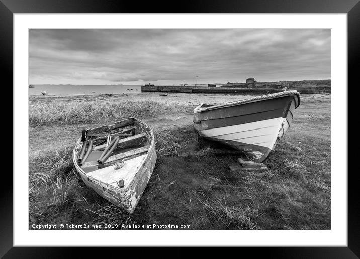 Boats of Holy Island Framed Mounted Print by Lrd Robert Barnes