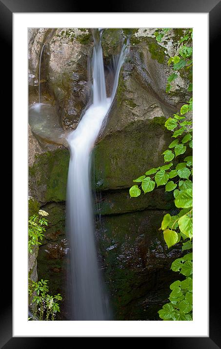 Waterfall Framed Mounted Print by Kate Barley