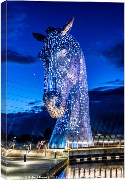 The Blue Kelpies Canvas Print by Lrd Robert Barnes