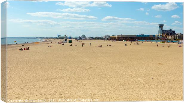 Great Yarmouth Beach Canvas Print by Peter Smith