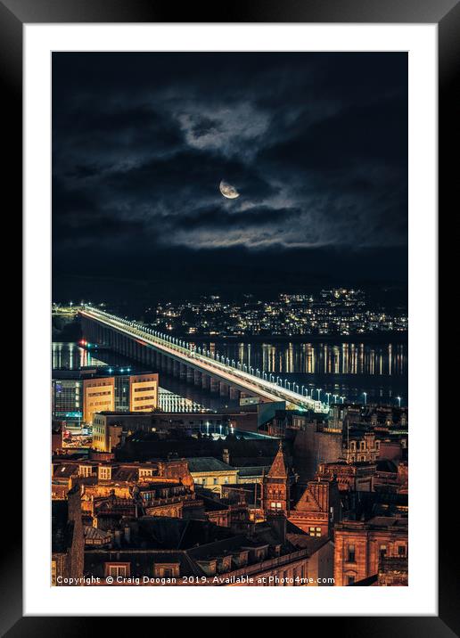 Dundee City Moonscape Framed Mounted Print by Craig Doogan