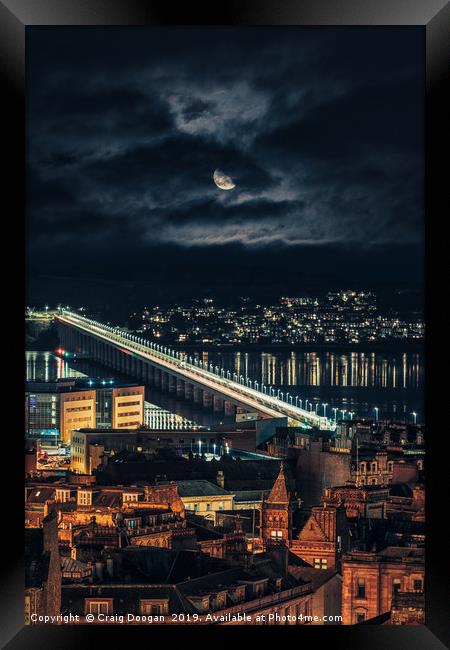 Dundee City Moonscape Framed Print by Craig Doogan