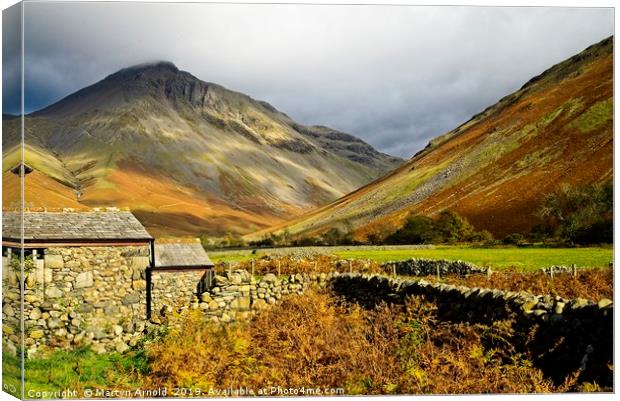 Great Gable from Wasdale Head, Lake District Lands Canvas Print by Martyn Arnold