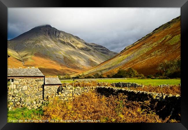 Great Gable from Wasdale Head, Lake District Lands Framed Print by Martyn Arnold