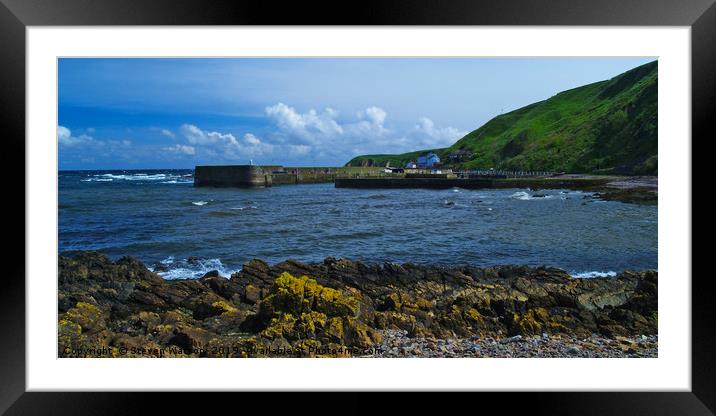 Burnmouth Harbour Framed Mounted Print by Steven Watson