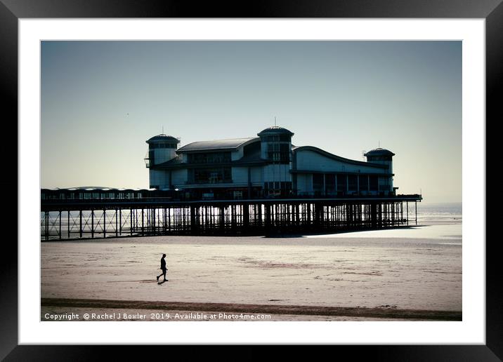 Tranquil Sea at Weston Pier Framed Mounted Print by RJ Bowler