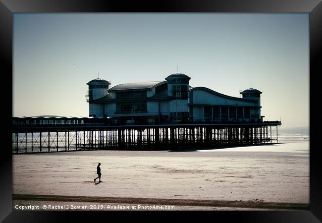 Tranquil Sea at Weston Pier Framed Print by RJ Bowler