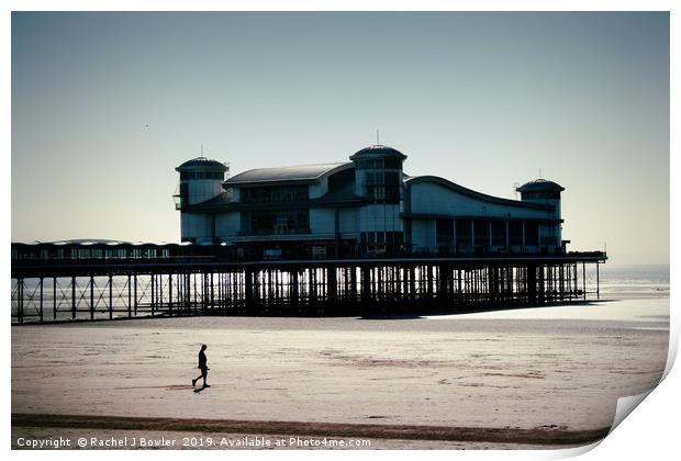 Tranquil Sea at Weston Pier Print by RJ Bowler