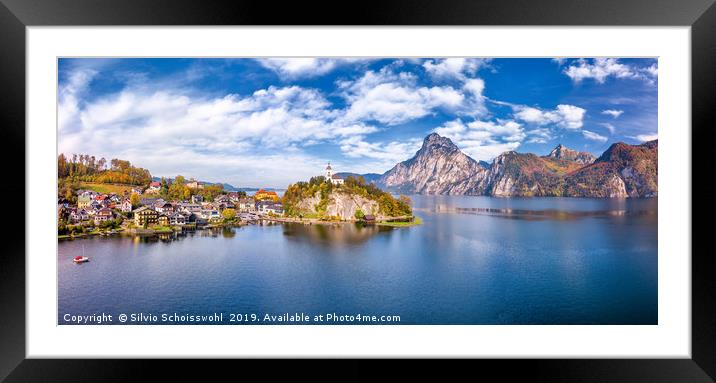 Autumn Traunkirchen Framed Mounted Print by Silvio Schoisswohl