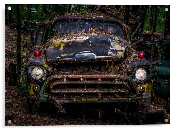 Old Evil Truck Acrylic by Darryl Brooks