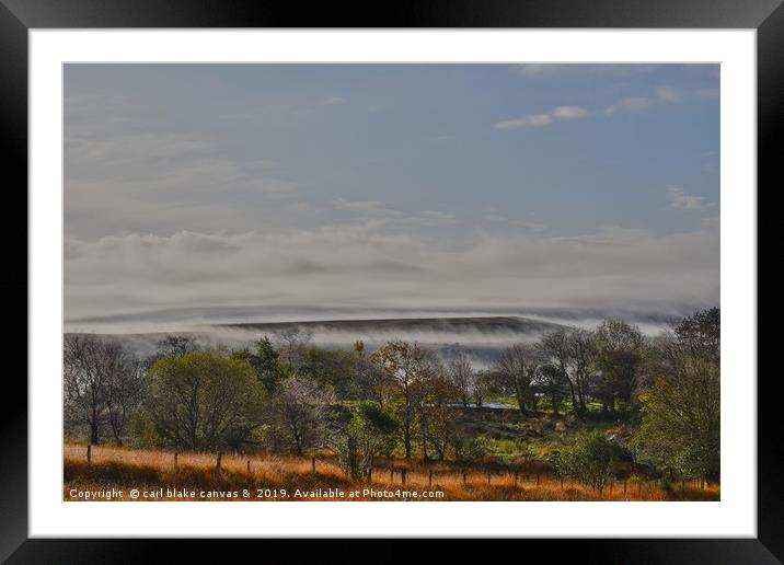 mountain fog Framed Mounted Print by carl blake