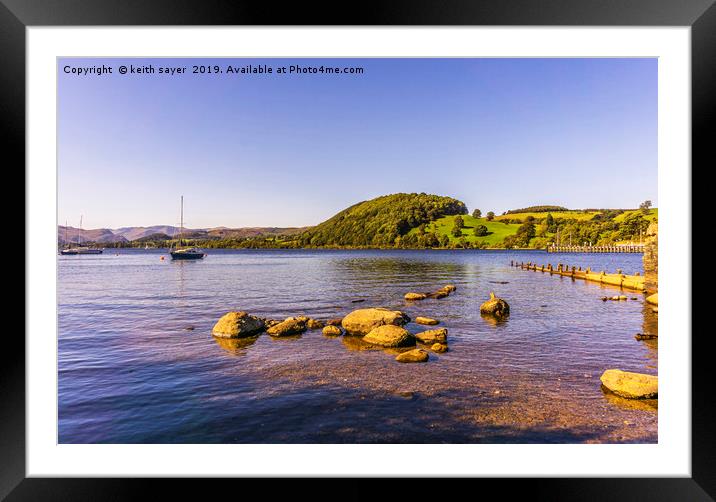 Ullswater Lake District Framed Mounted Print by keith sayer