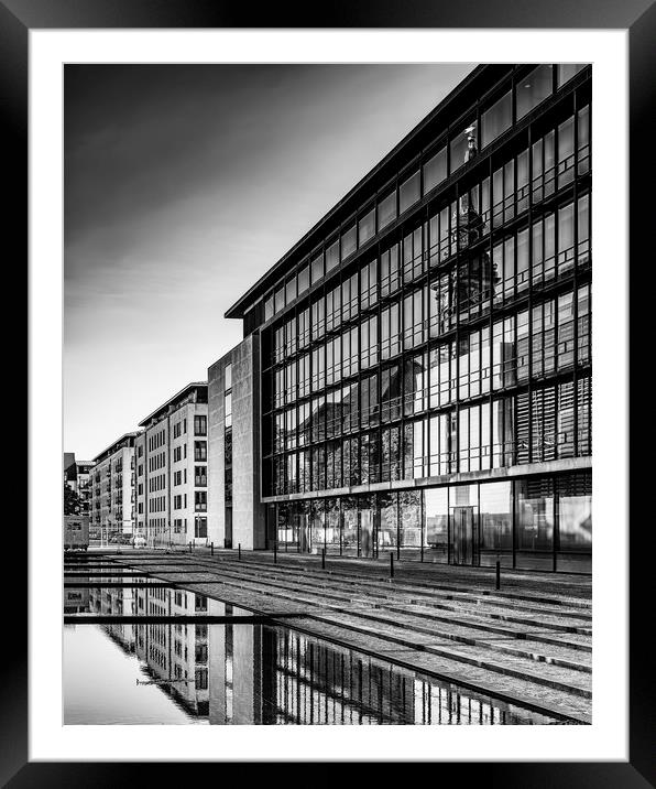 Copenhagen Skatteministeriet Building Mono Edit Framed Mounted Print by Antony McAulay