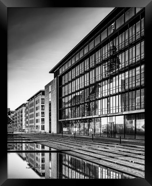 Copenhagen Skatteministeriet Building Mono Edit Framed Print by Antony McAulay