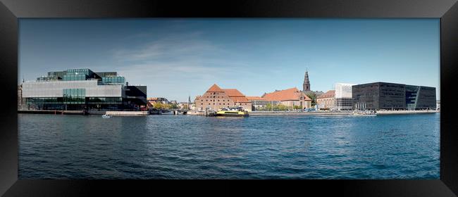 Copenhagen Waterfront Panorama Framed Print by Antony McAulay