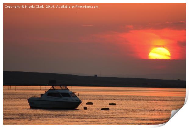 Fiery Sky In June Print by Nicola Clark