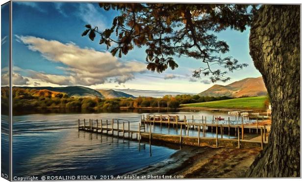 "Derwentwater jetties" Canvas Print by ROS RIDLEY