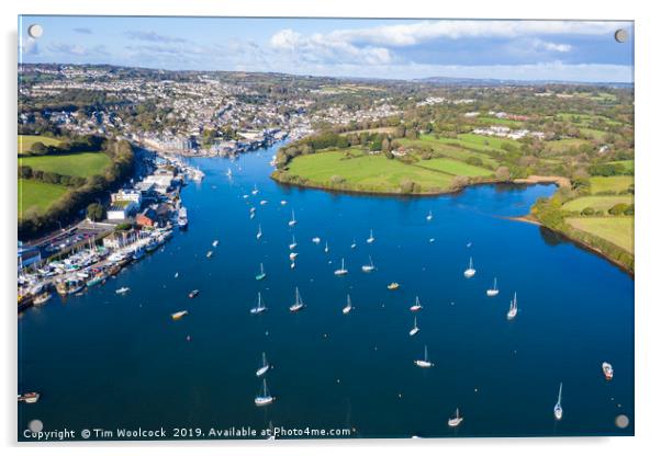 Aerial Photograph of Penryn, Cornwall, England Acrylic by Tim Woolcock