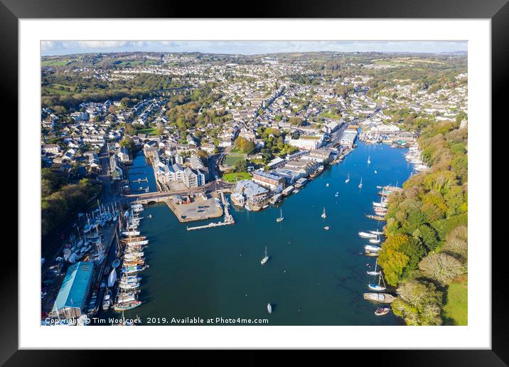 Aerial Photograph of Penryn, Cornwall, England Framed Mounted Print by Tim Woolcock