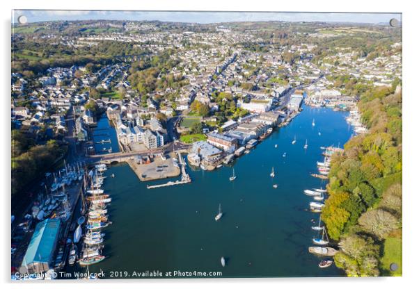 Aerial Photograph of Penryn, Cornwall, England Acrylic by Tim Woolcock