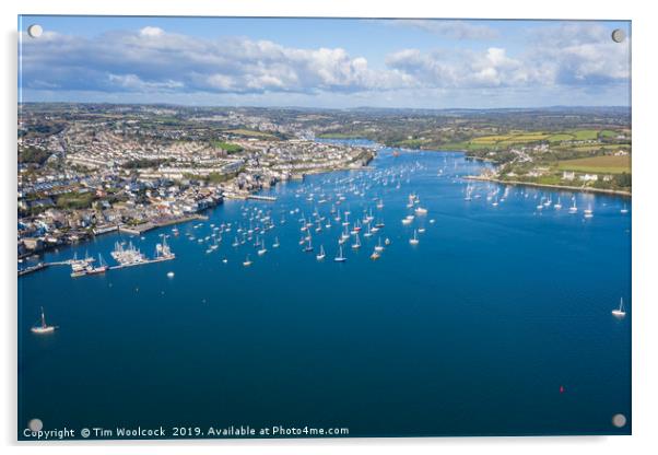 Aerial Photograph of Falmouth, Cornwall, England Acrylic by Tim Woolcock